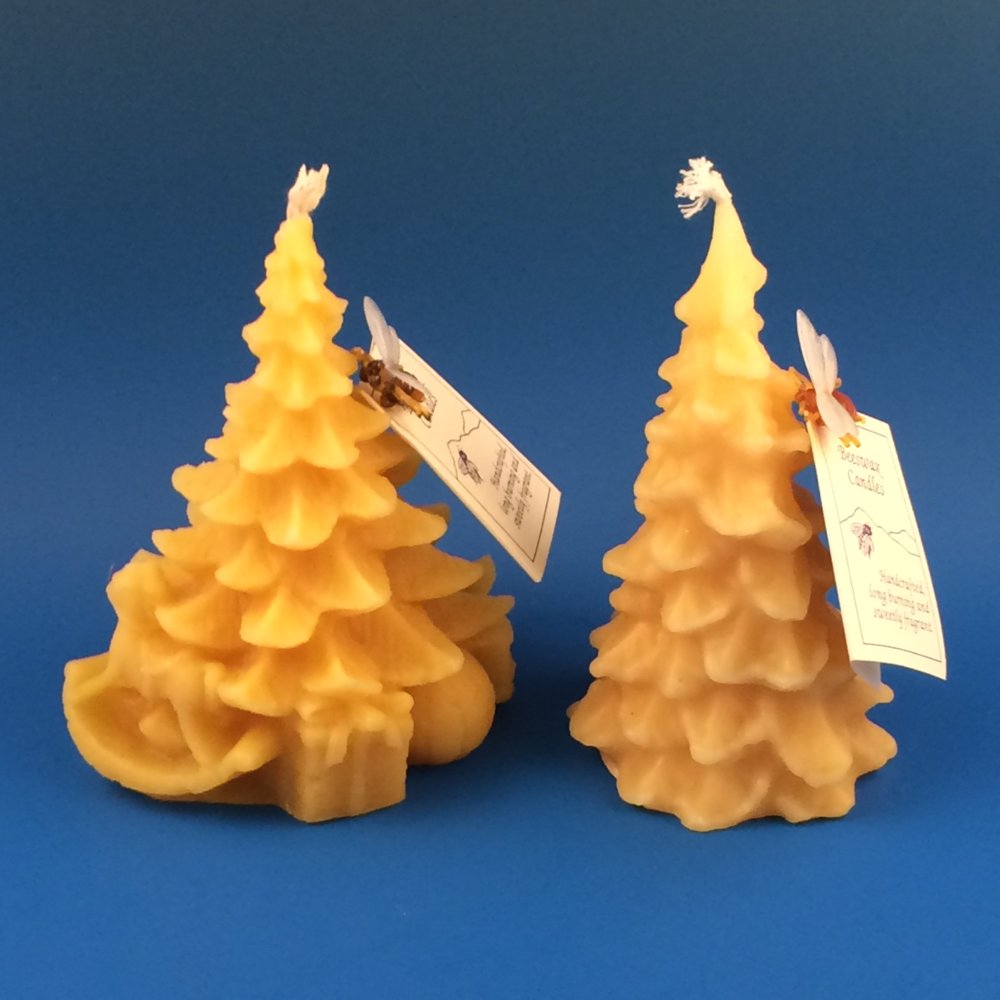 Beeswax Christmas Tree Candle – Rainy Day Bees