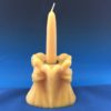 small angel beeswax centerpiece with taper