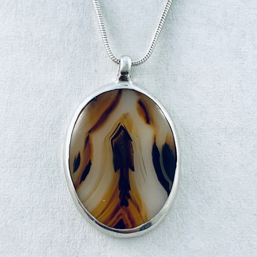 40mm x 25mm x 7mm Amazing Moss Patterns Teardrop Cut Pendant Stone 51 Carats Moss Agate Cabochon Necklace Options Available